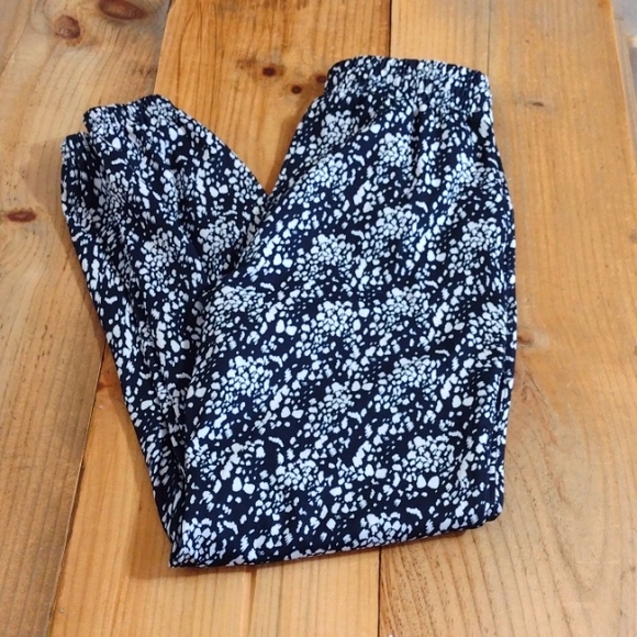 Rachel Zoe Blue & White Print Elastic Drawstring Waist Joggers Size XS - Picture 4 of 9